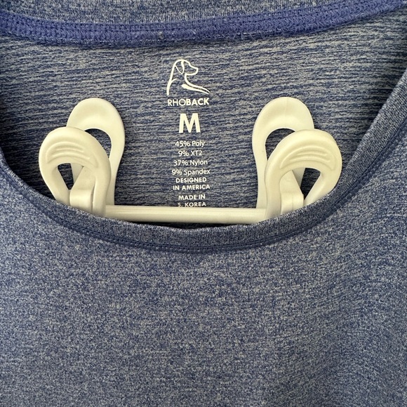 Rhoback Blue Short Sleeve Tee with Soft Fabric and Relaxed Fit - Picture 2 of 3